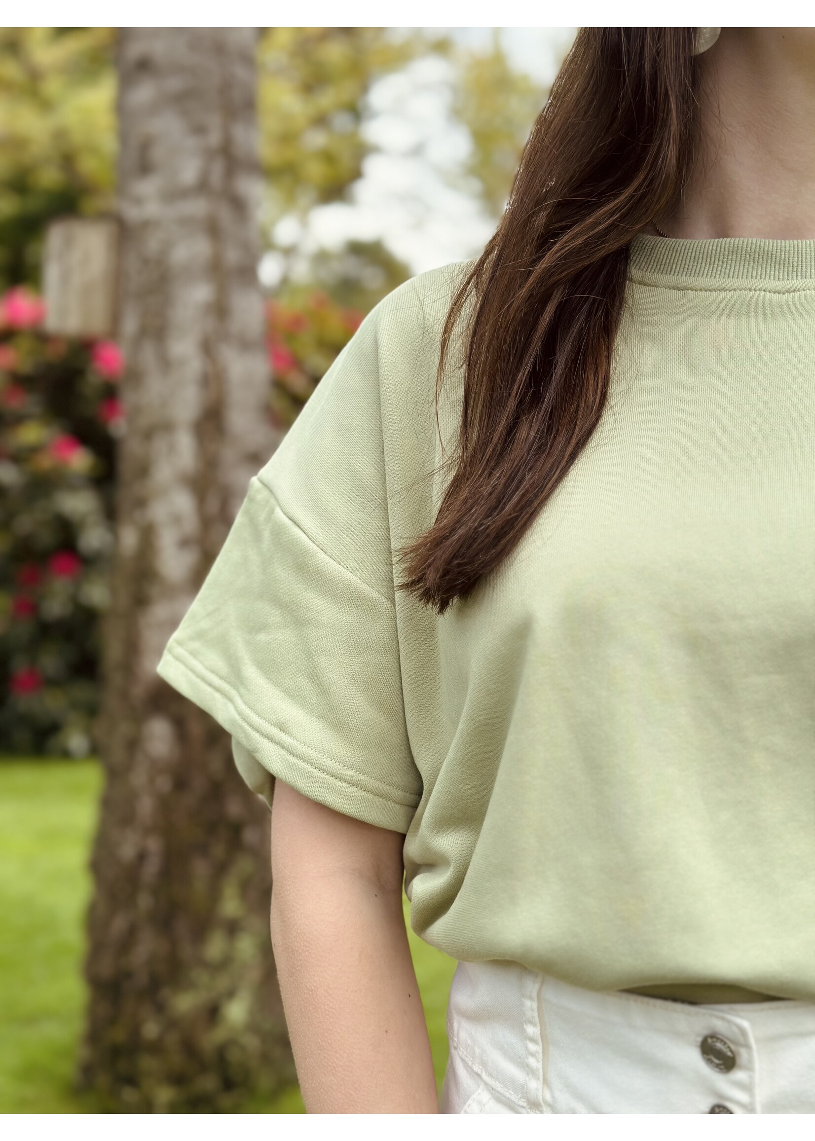 Oriana T-shirt mint green One Size