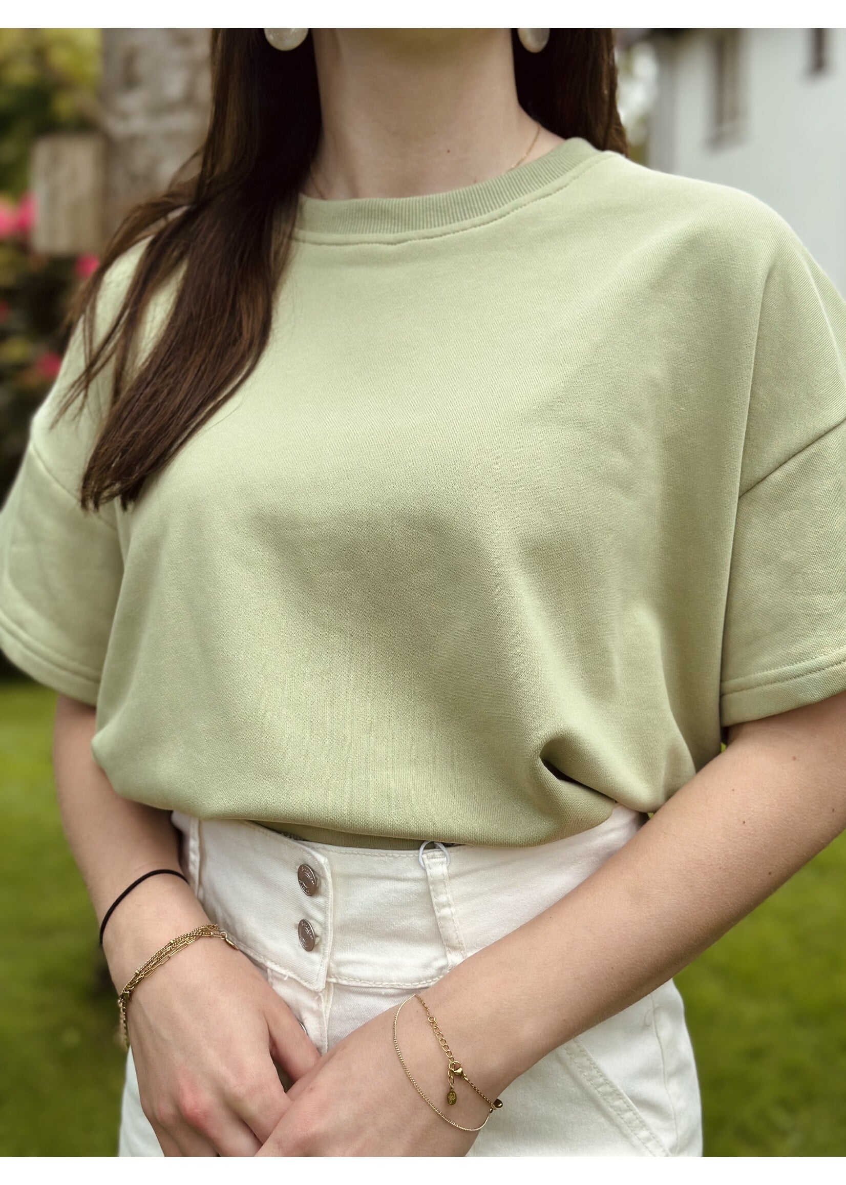 Oriana T-shirt mint green One Size