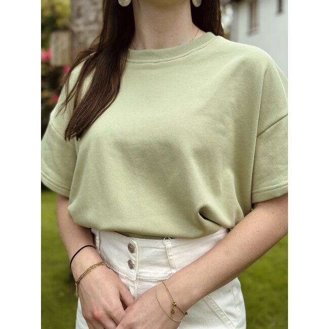 Oriana T-shirt mint green One Size