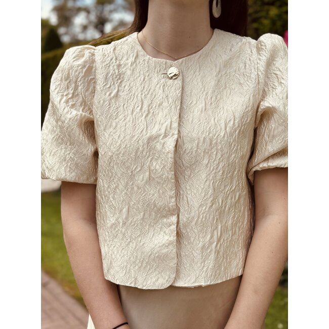 Lofty Manner Lofty Manner Gianna top beige glitter