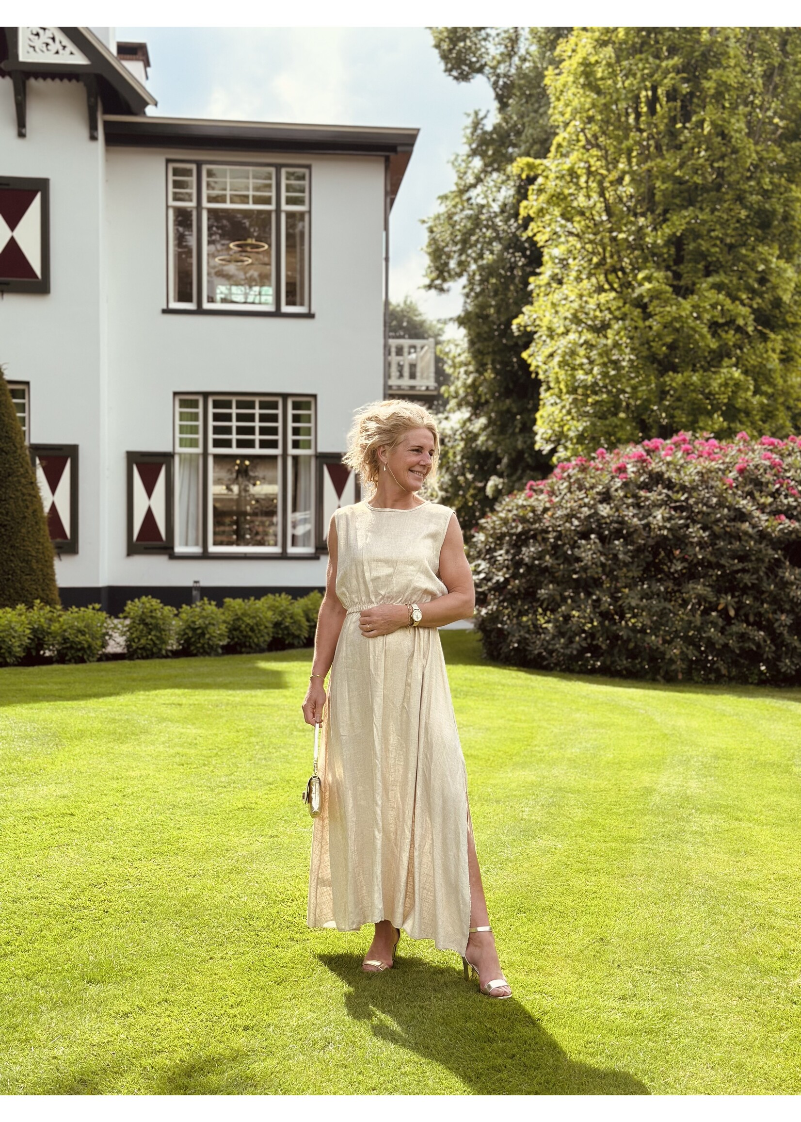 Yunemay set top + skirt gold One Size