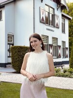 Jarina feather top offwhite