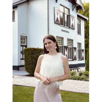 Jarina feather top offwhite