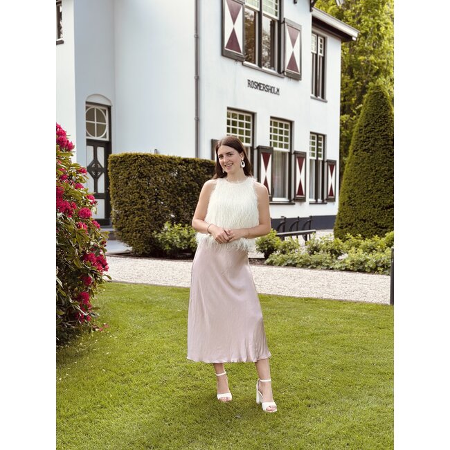 Jarina feather top offwhite