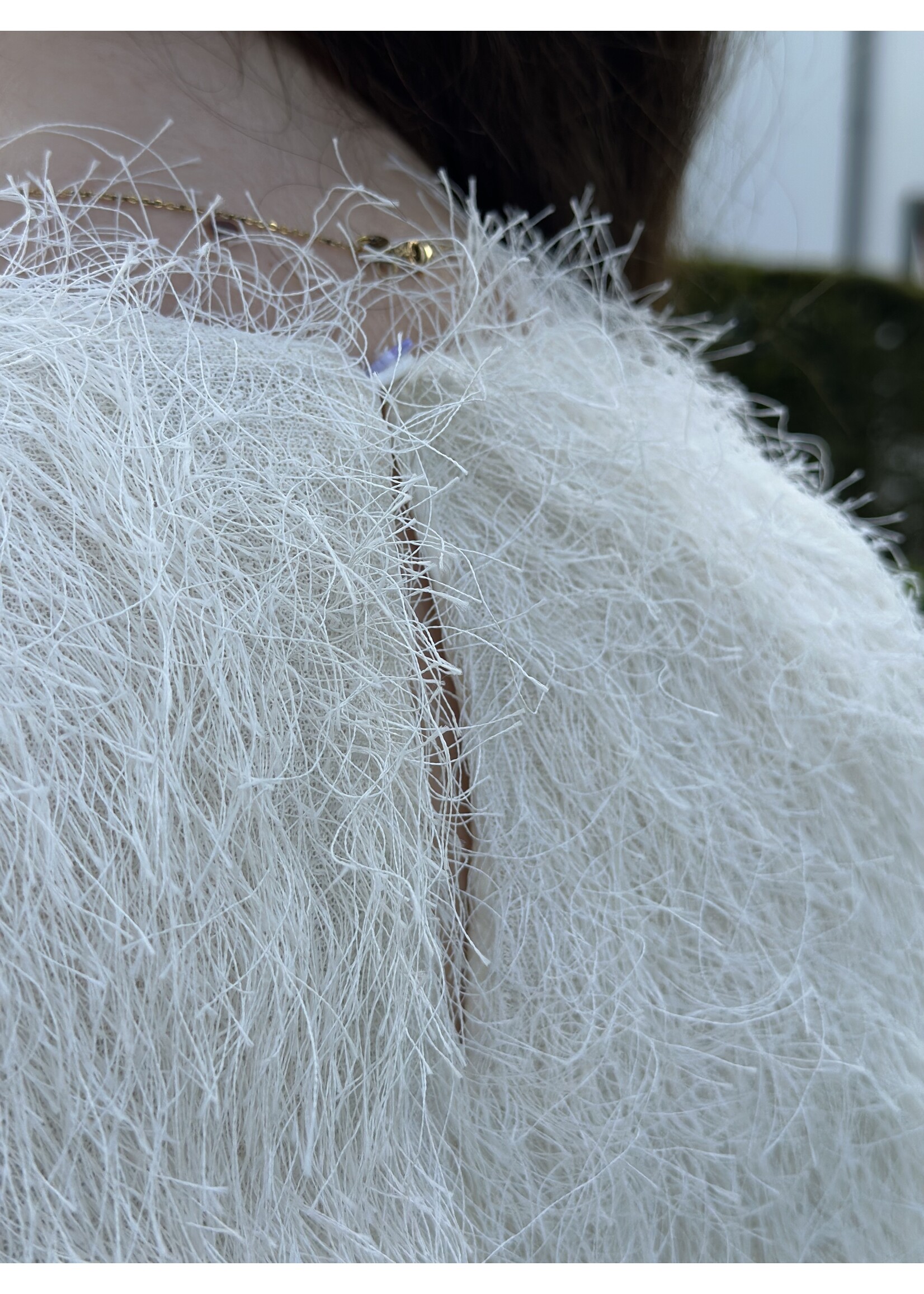 Jarina feather top offwhite