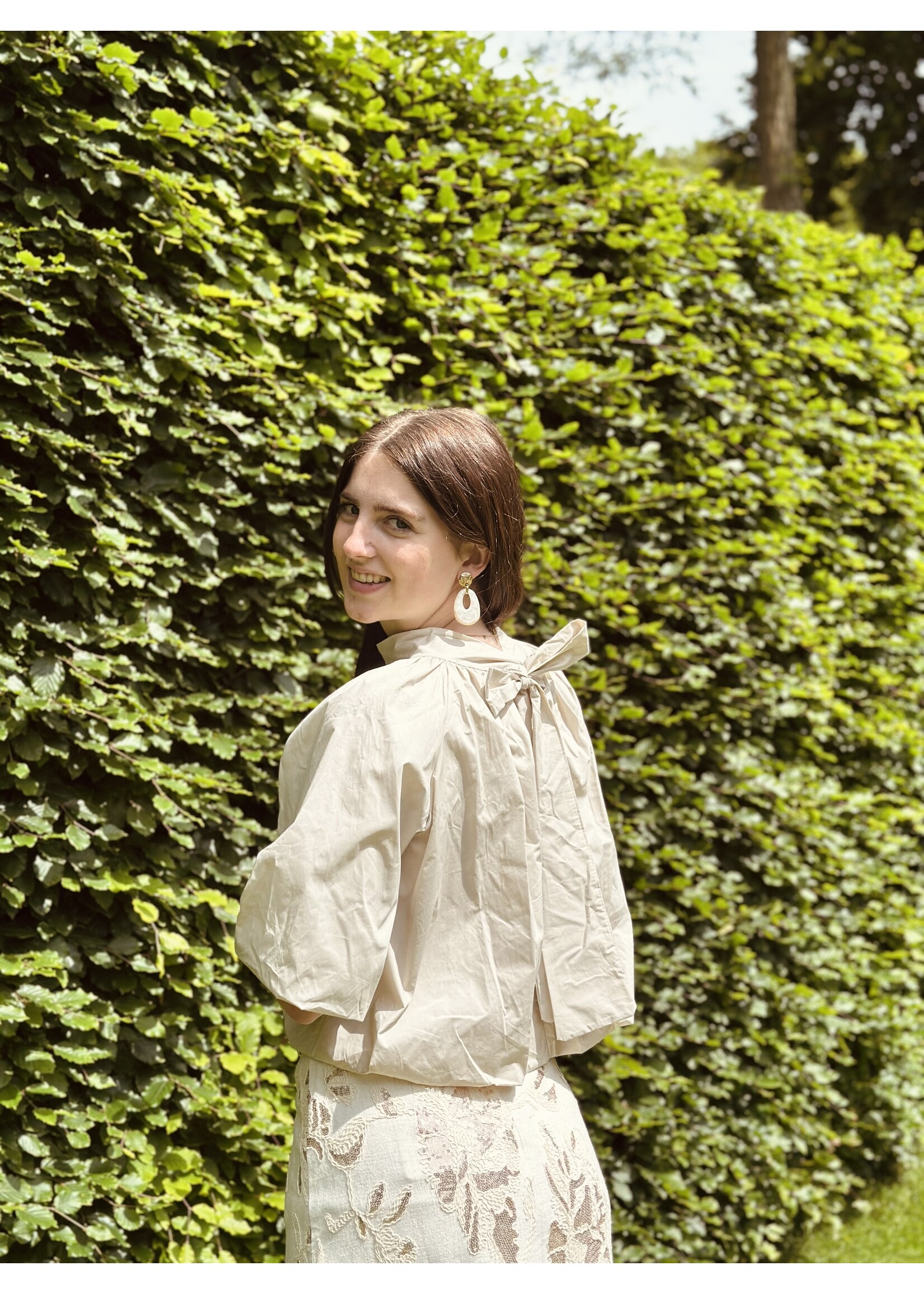 Arina blouse top beige One Size
