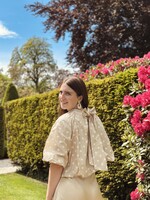 Jannette blouse polkadot beige/offwhite One Size