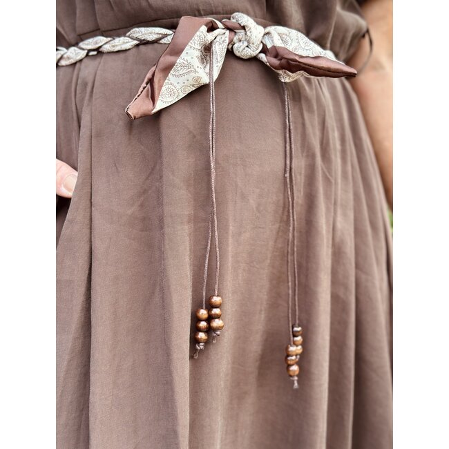 Nadiena long dress brown One Size