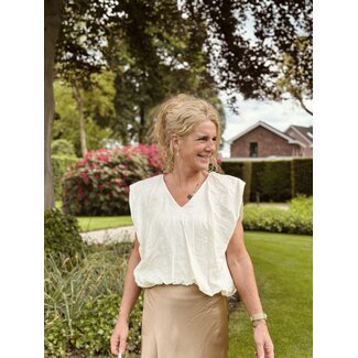 Gerinde top linnen beige One Size
