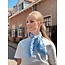 Bibi shawl light blue panter print One Size
