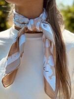 Bibi shawl beige flower print One Size