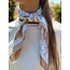 Bibi shawl beige flower print One Size