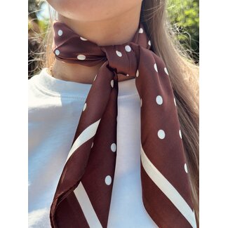 Bibi shawl brown dots print One Size