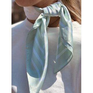 Bibi shawl mint green dots print One Size