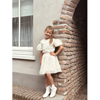 Merel set T-shirt + skirt beige