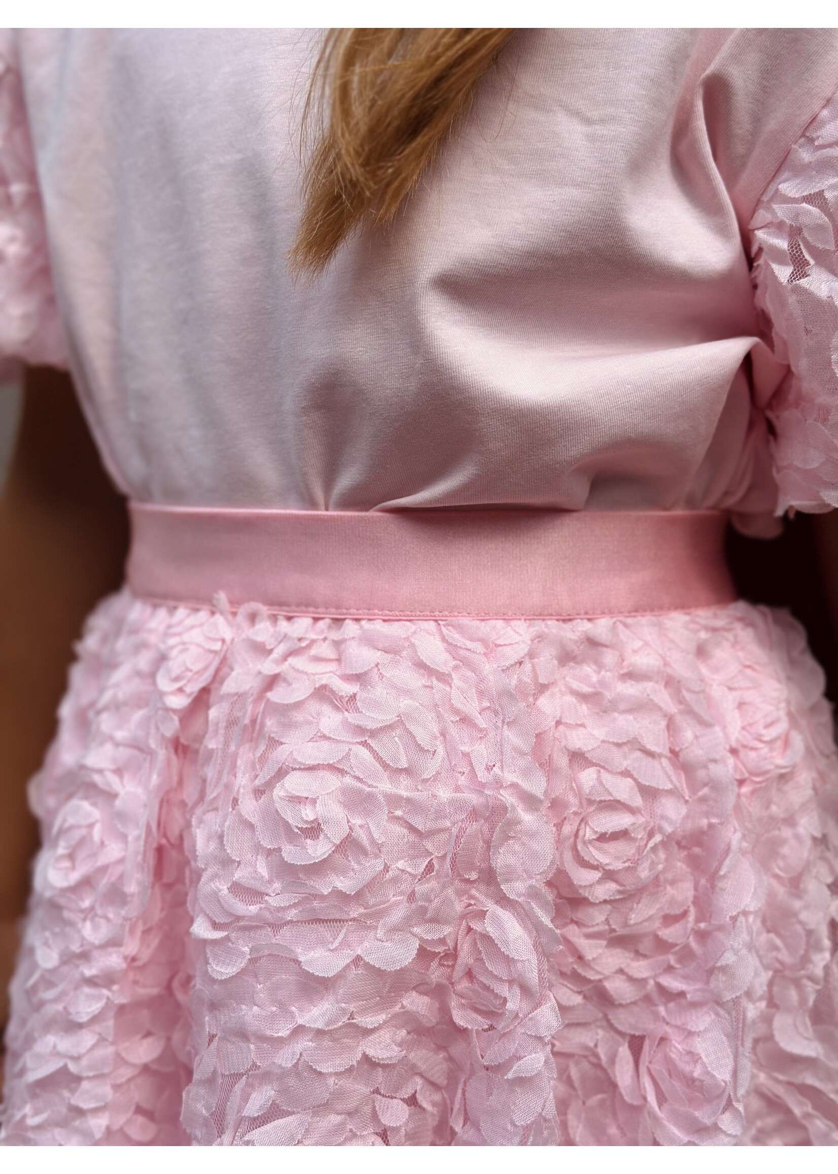 Merel set T-shirt + skirt light pink