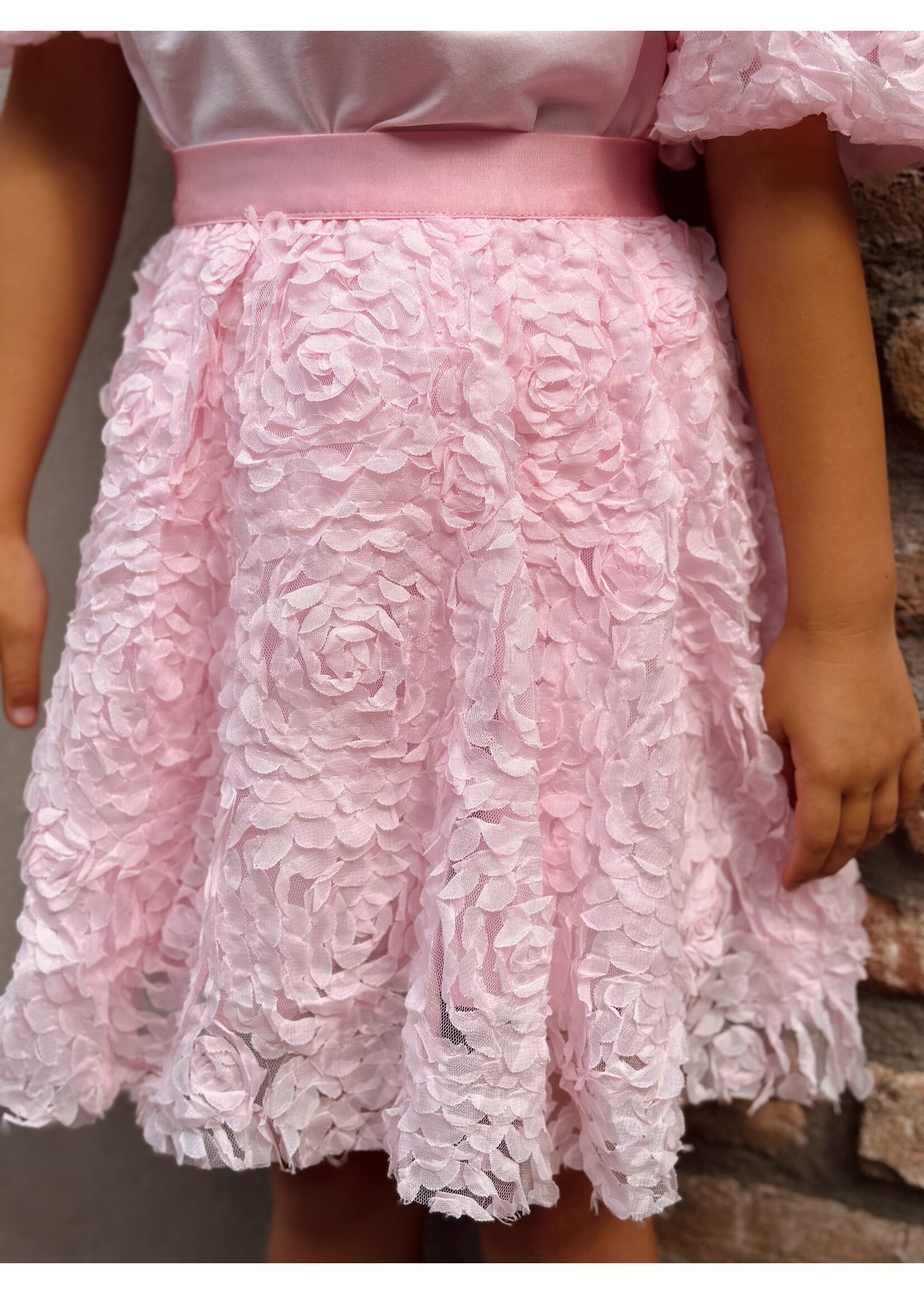 Merel set T-shirt + skirt light pink
