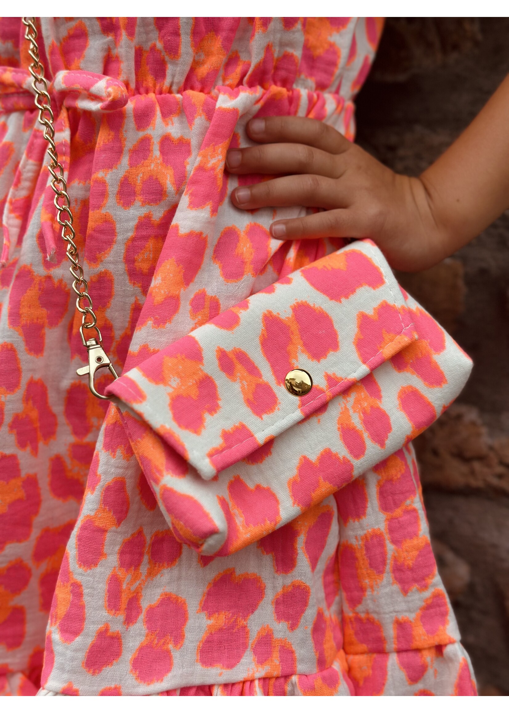 Sabina dress pink/white print
