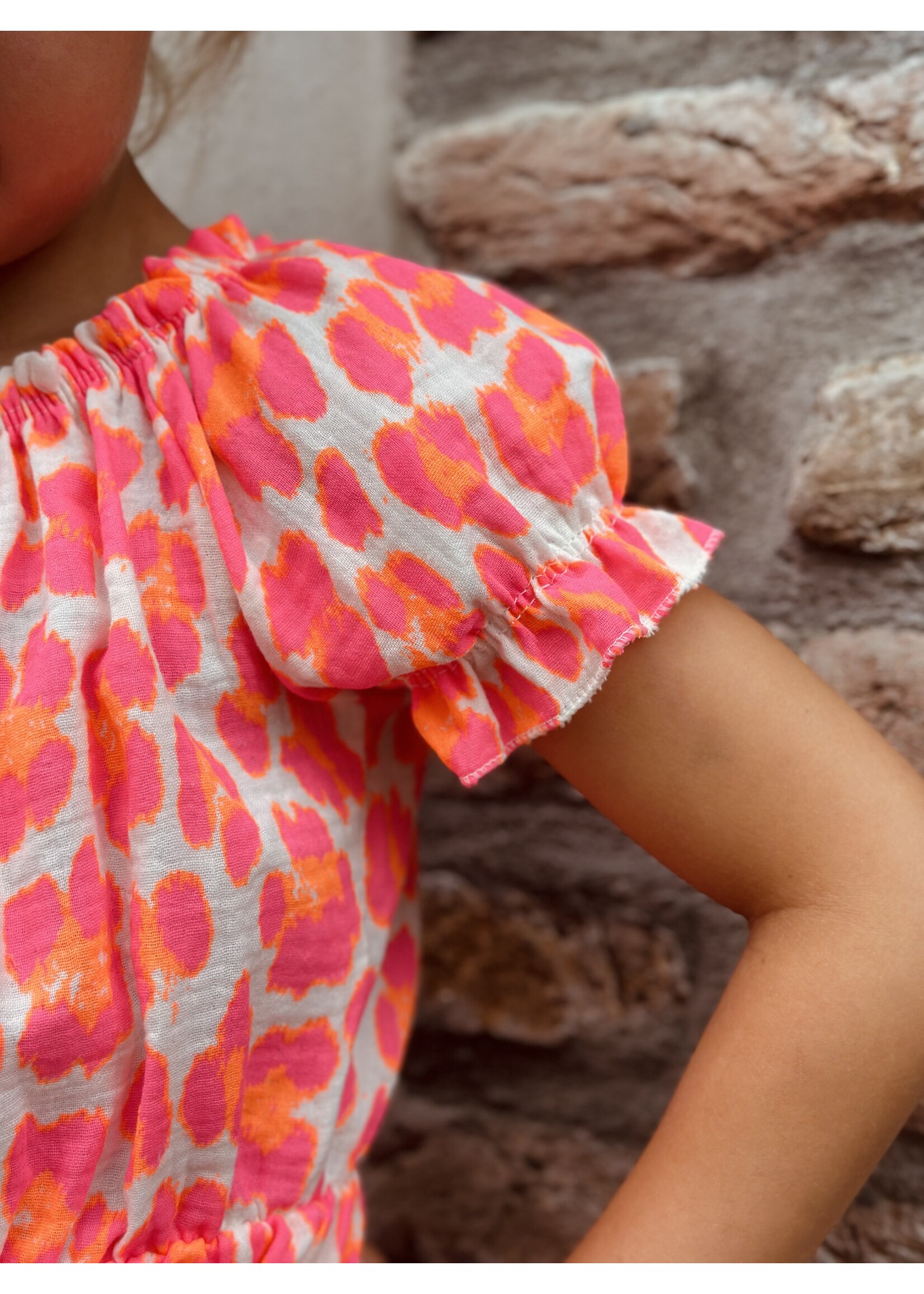 Sabina dress pink/white print