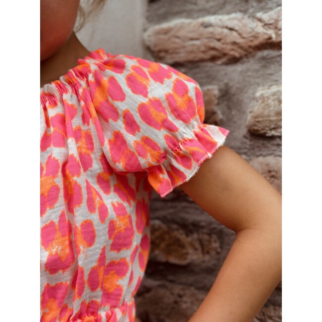 Sabina dress pink/white print