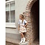 Melanie layered skirt yellow/purple print
