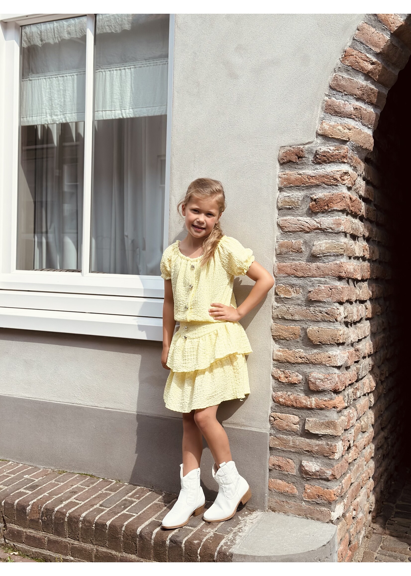 Yolane set top + skirt yellow/gold