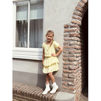 Yolane set top + skirt yellow/gold