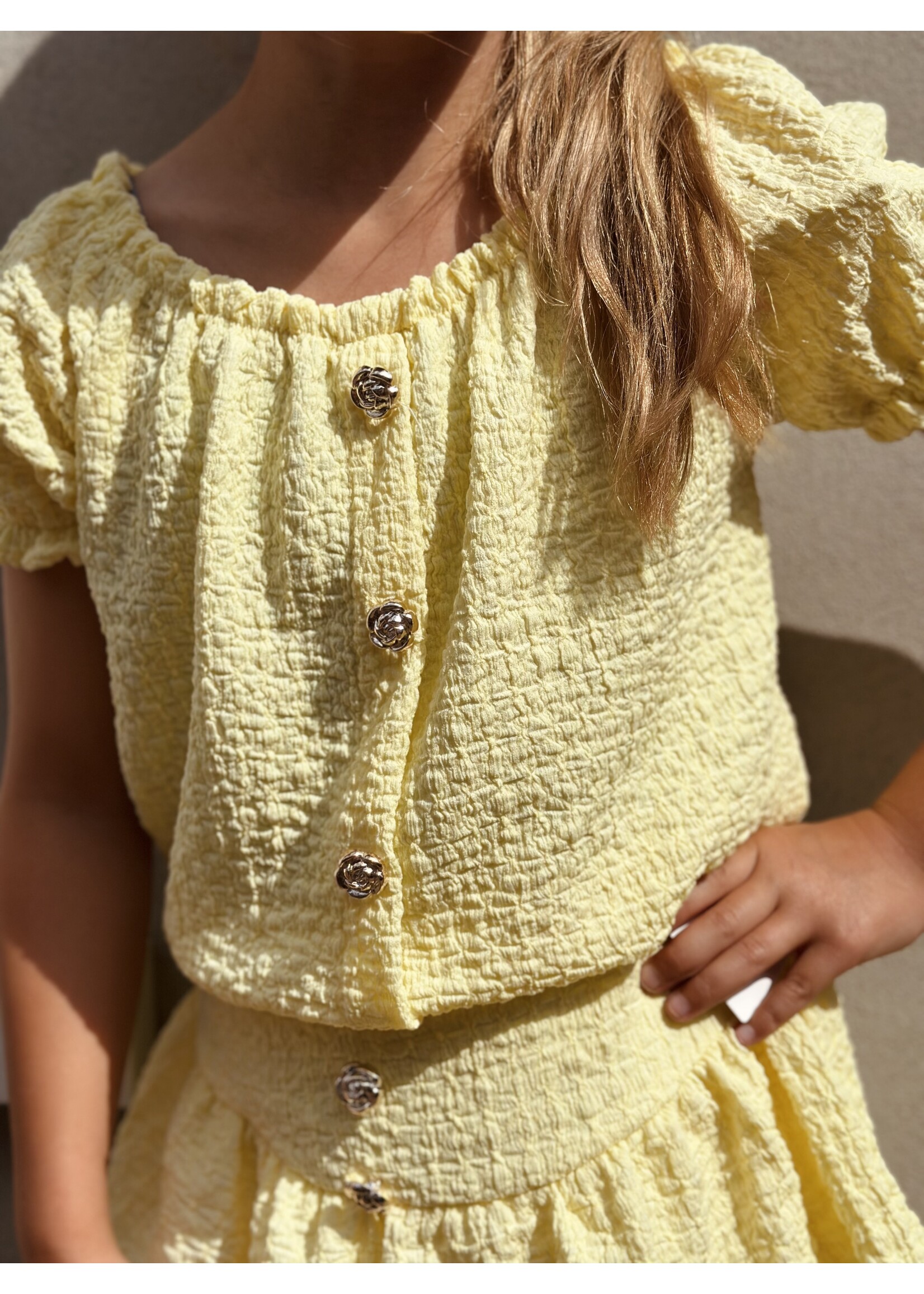 Yolane set top + skirt yellow/gold