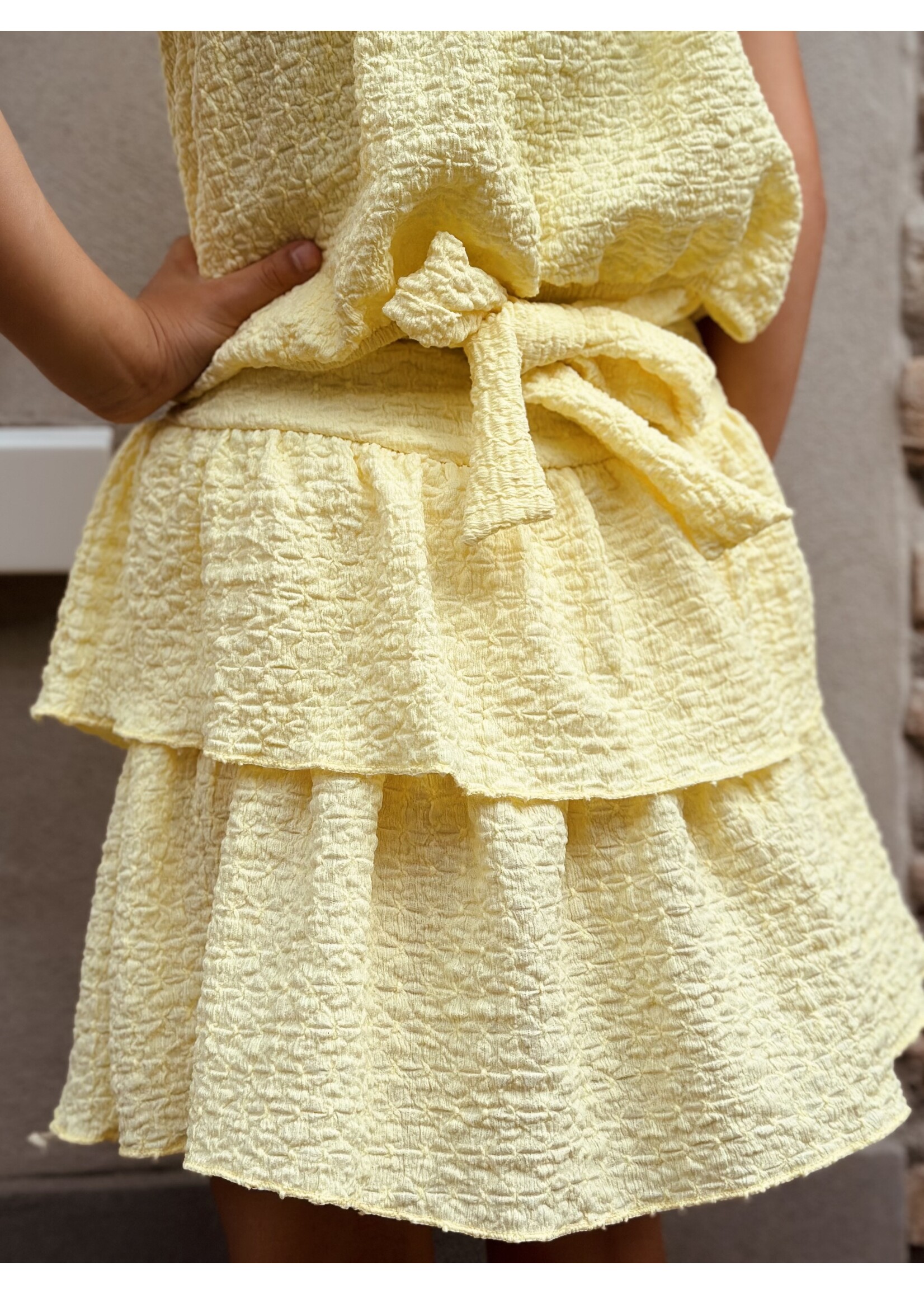 Yolane set top + skirt yellow/gold
