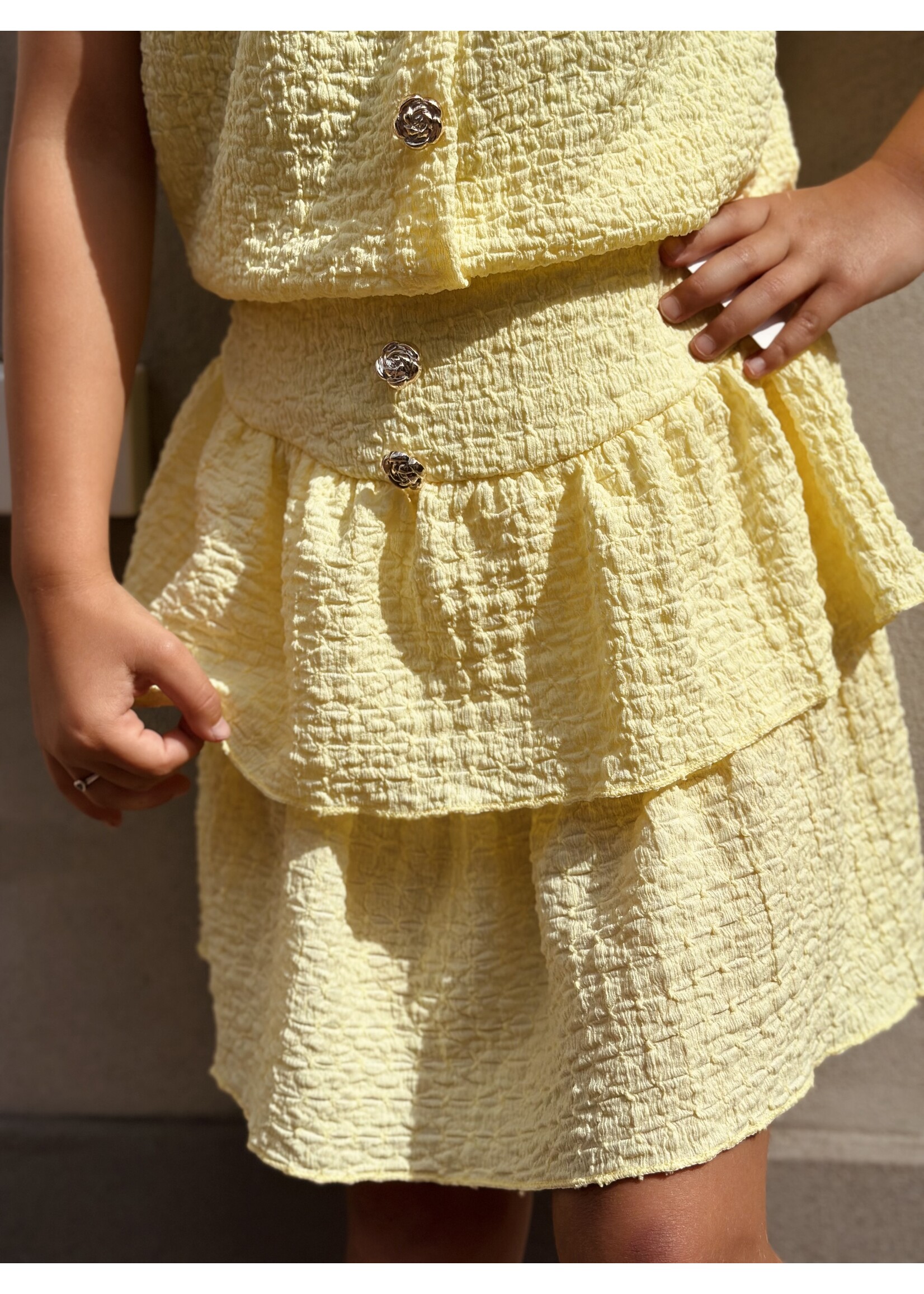 Yolane set top + skirt yellow/gold