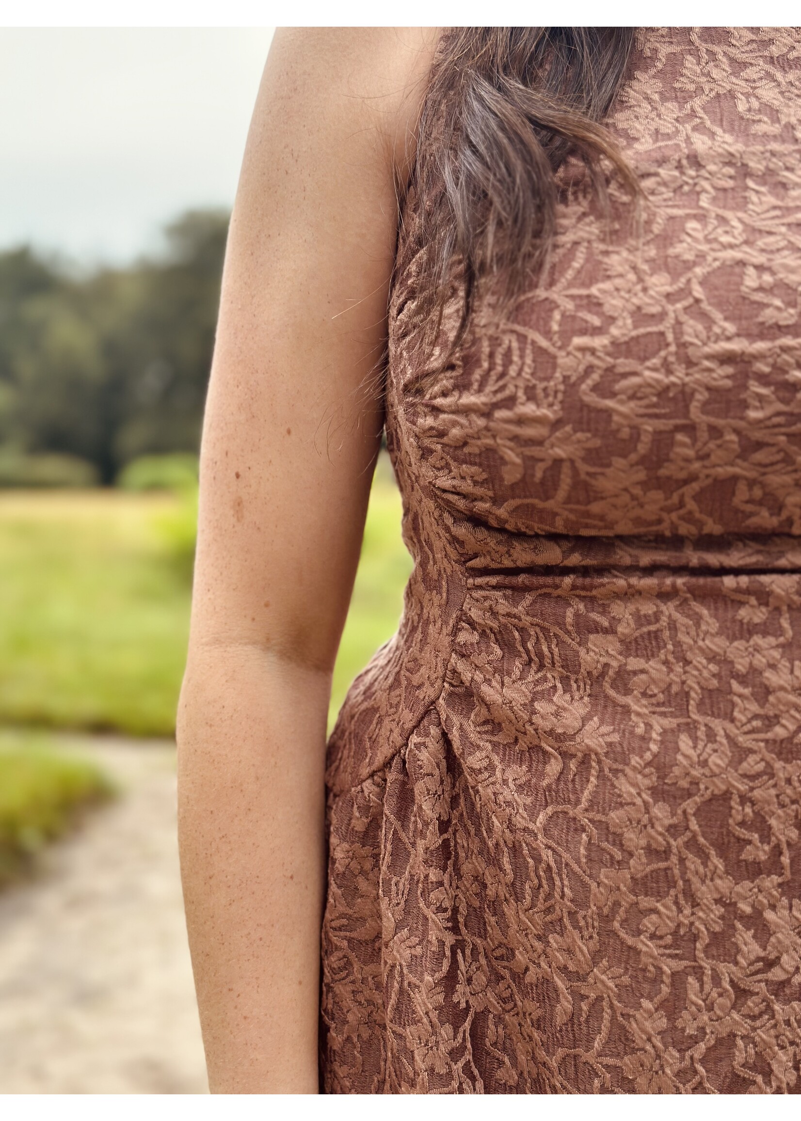 Angeleana bodycon dress brown