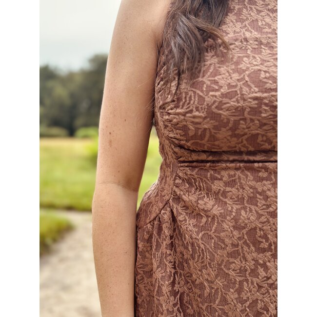 Angeleana bodycon dress brown