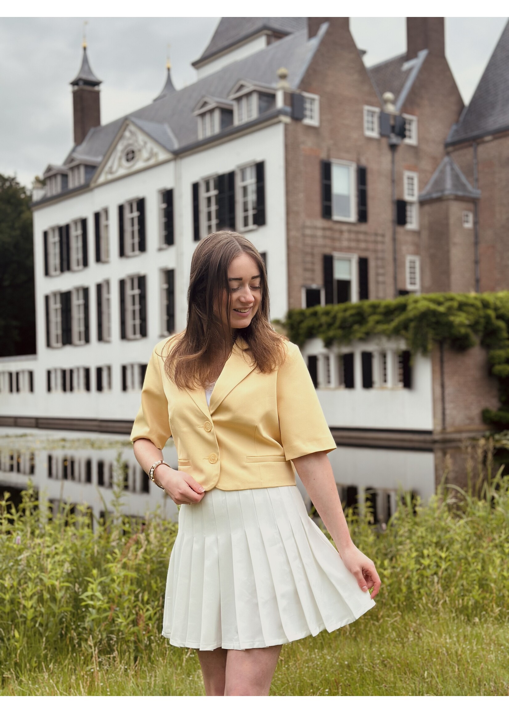 Kristel plissé skirt offwhite