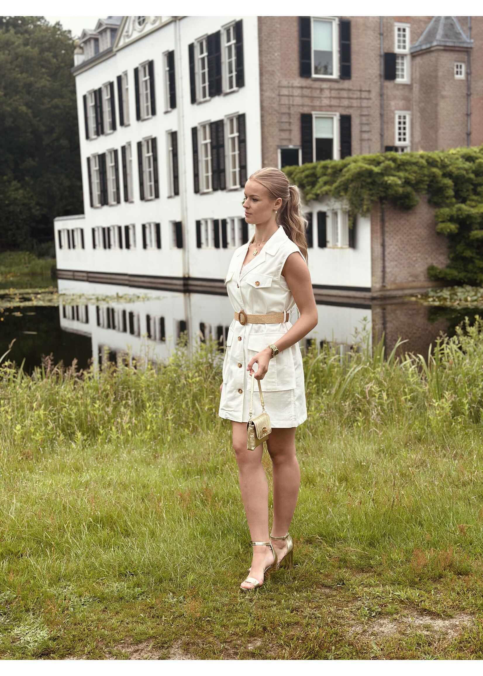 Marinea dress denim white