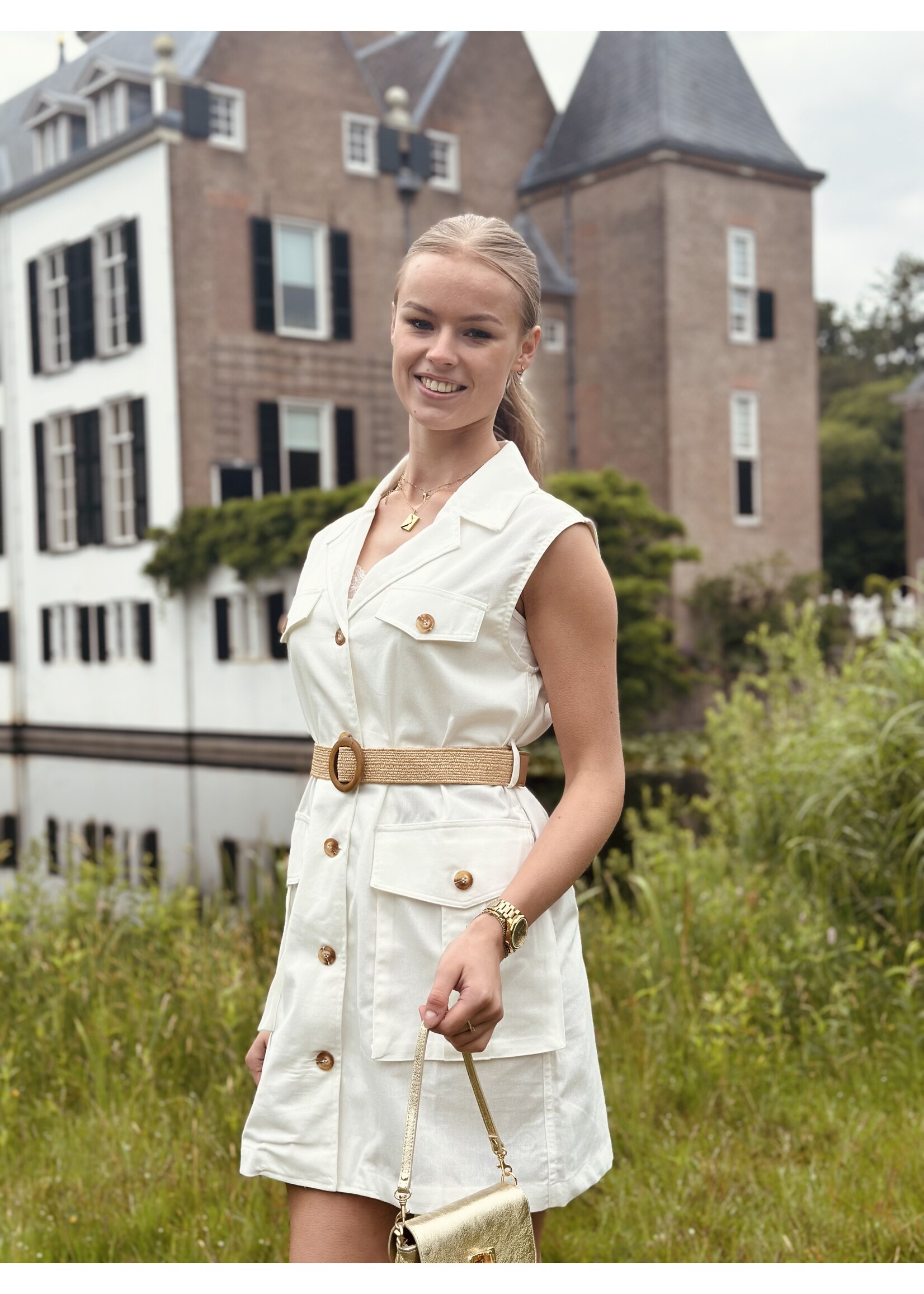 Marinea dress denim white