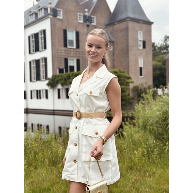 Marinea dress denim white