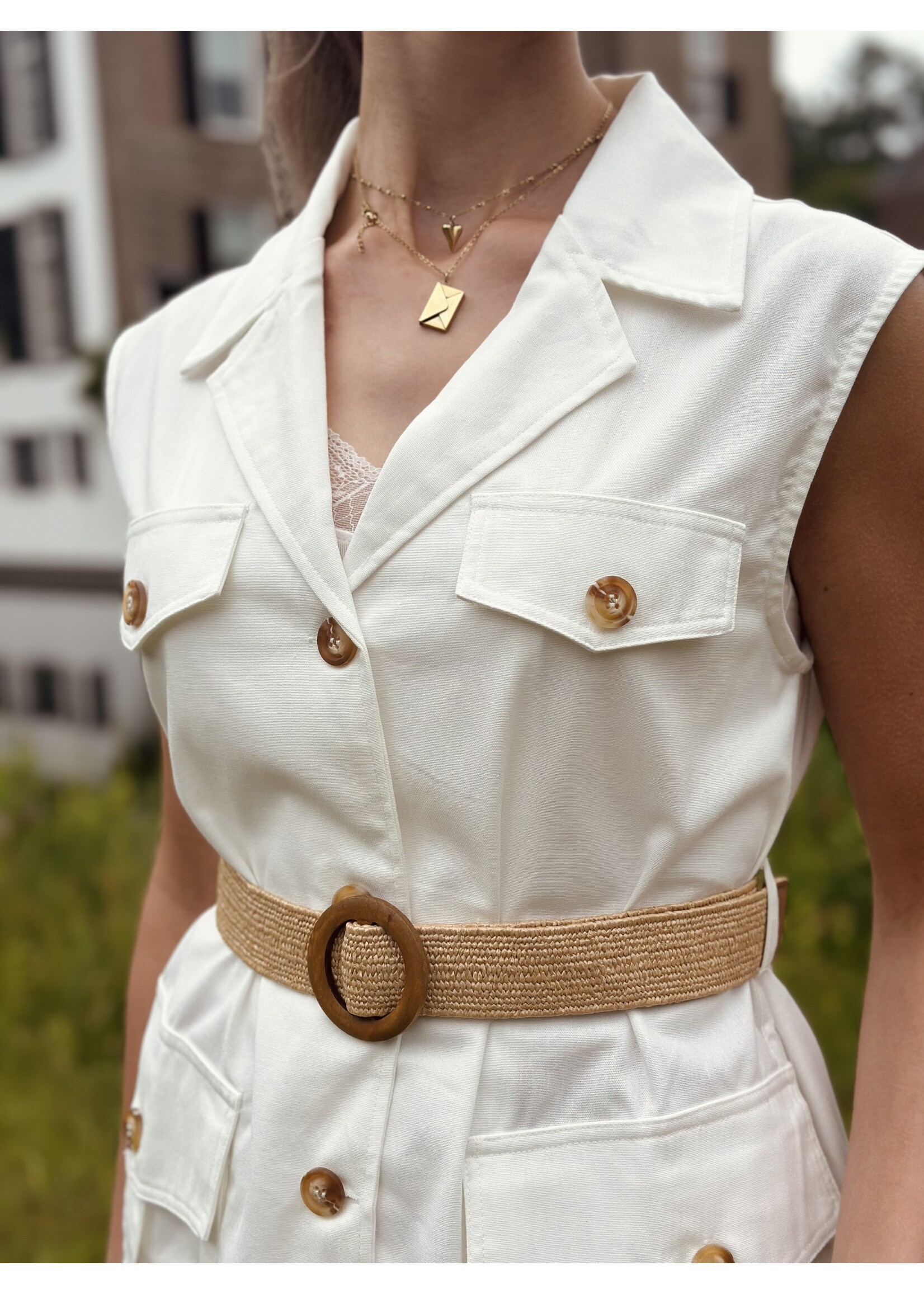 Marinea dress denim white