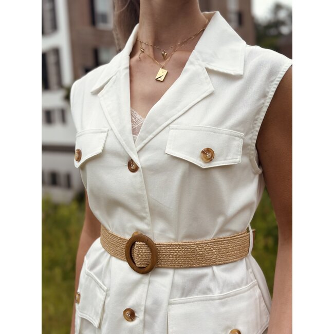 Marinea dress denim white