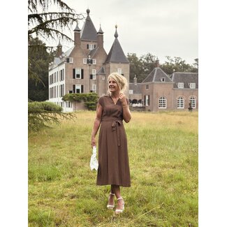 Remina long dress brown