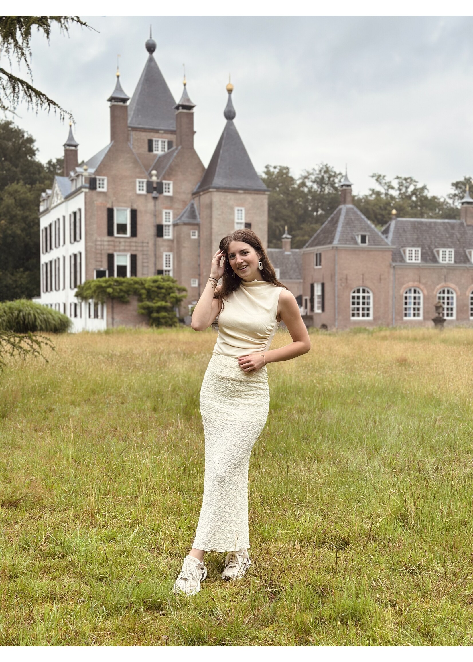 Evy long skirt ecru