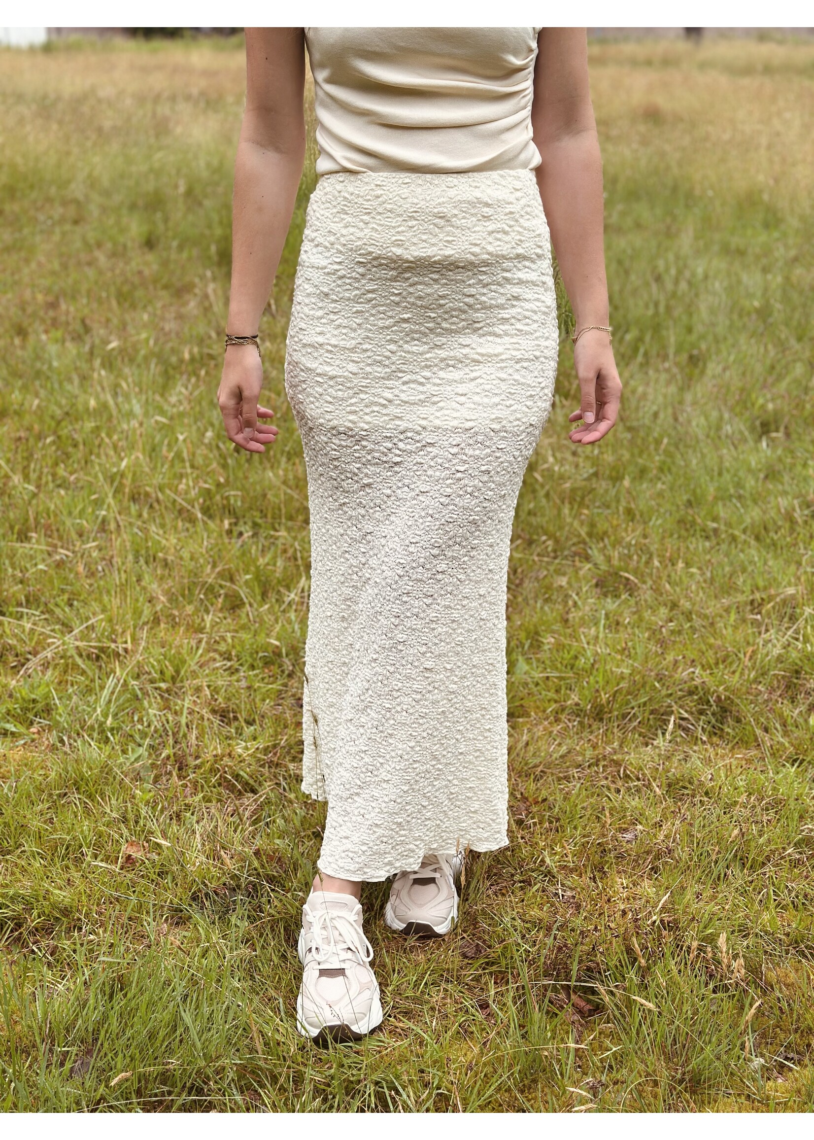 Evy long skirt ecru