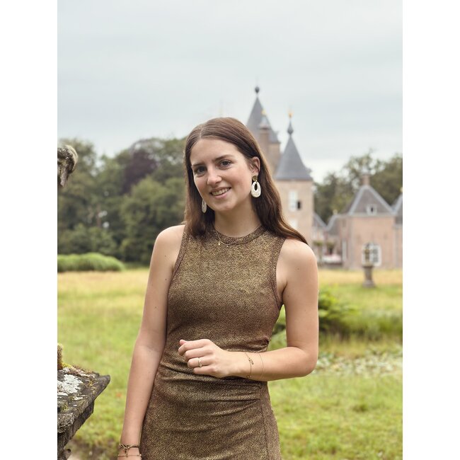 Lofty Manner Lofty Manner Sally long bodycon dress brown