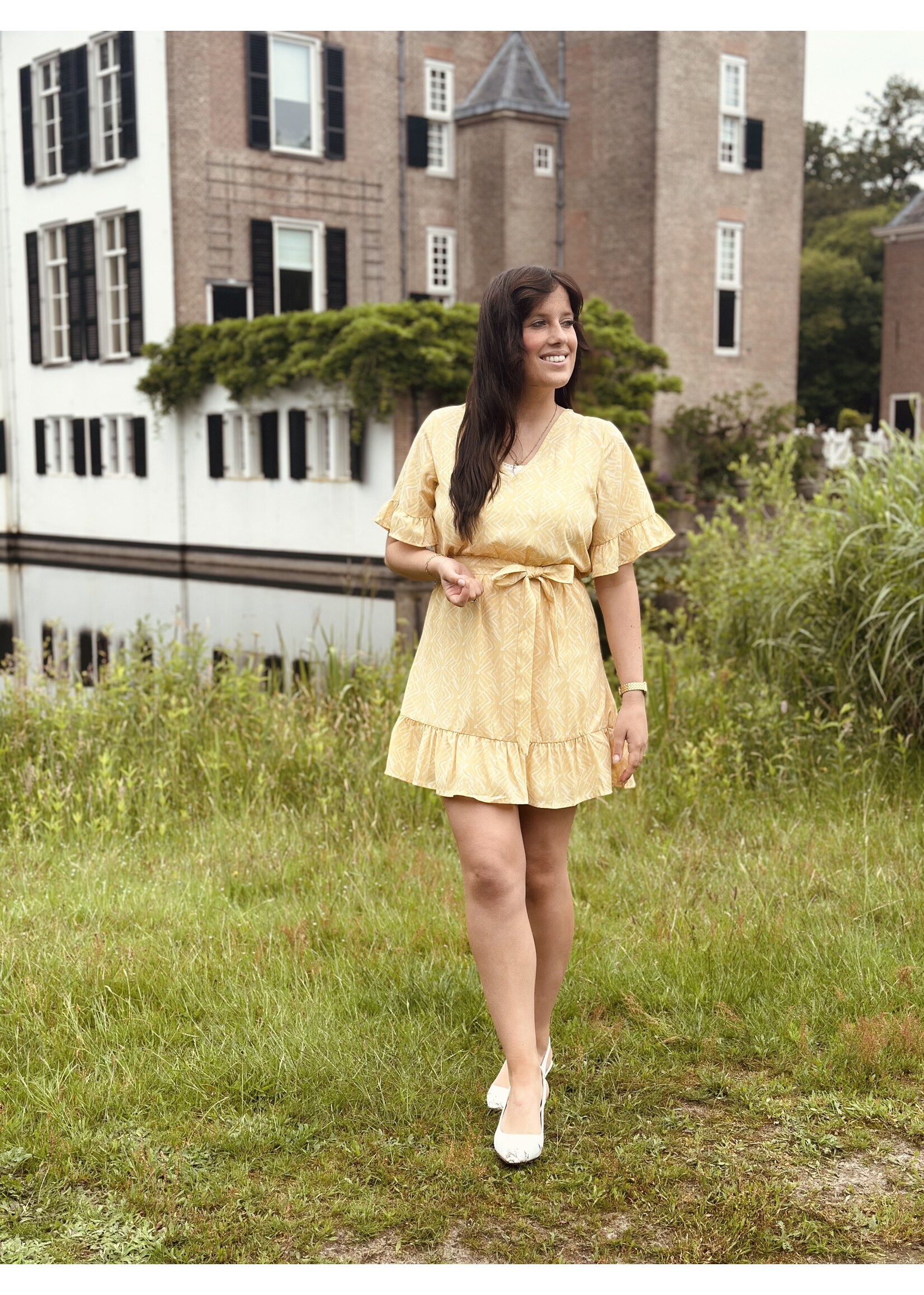 Lofty Manner Lofty Manner Kim dress yellow/gold print