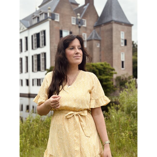 Lofty Manner Lofty Manner Kim dress yellow/gold print