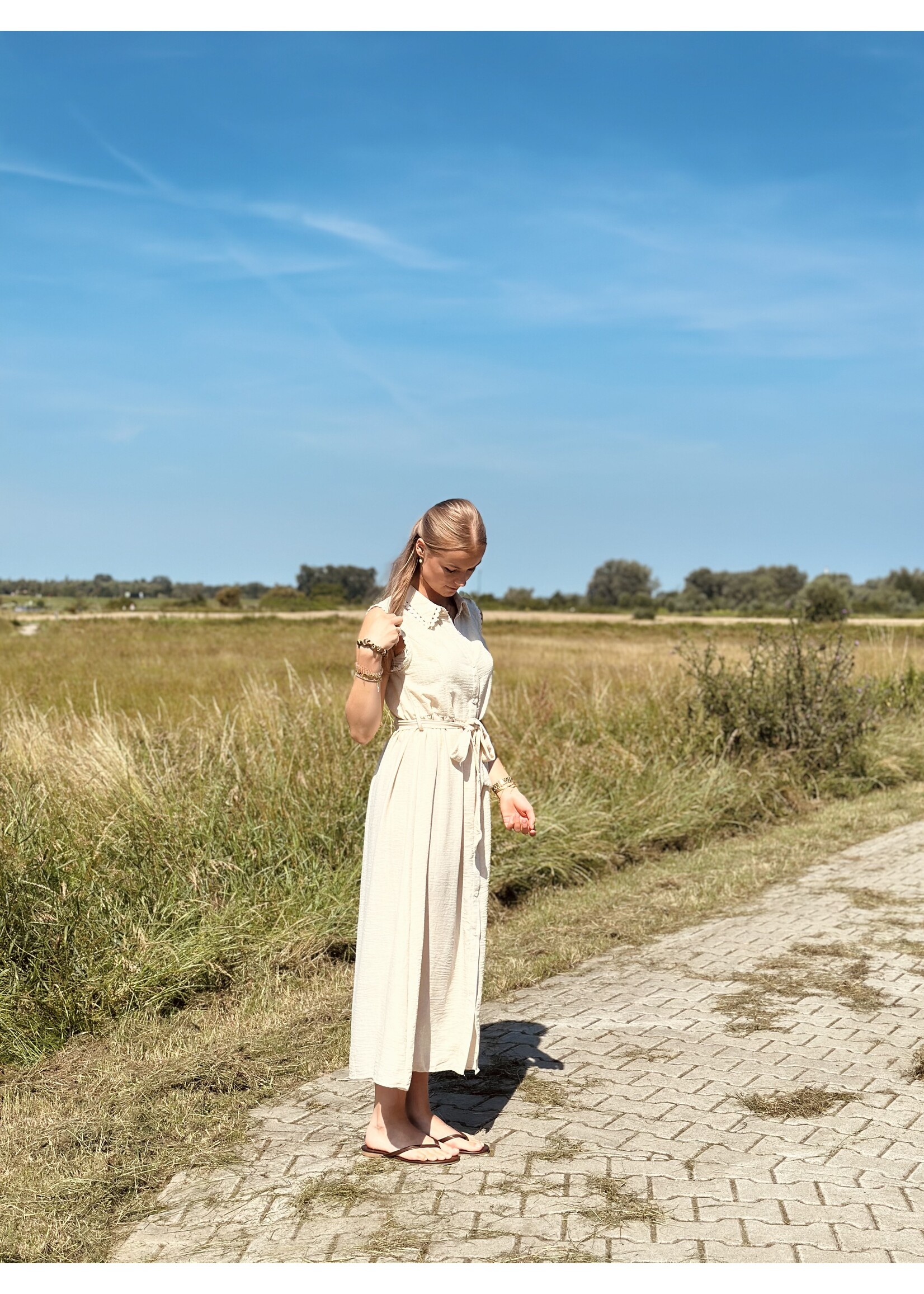 Jannemarije long dress beige