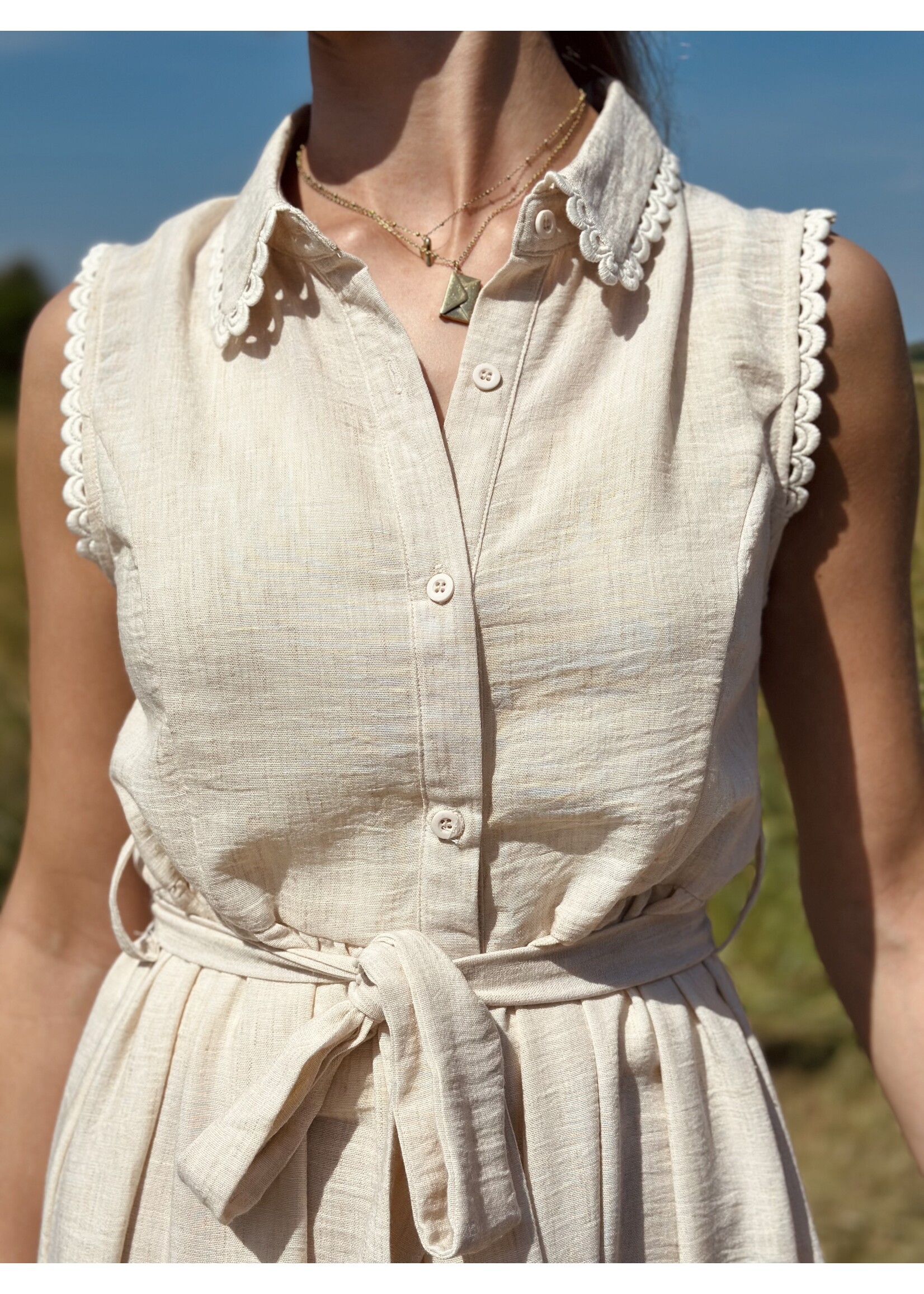 Jannemarije long dress beige