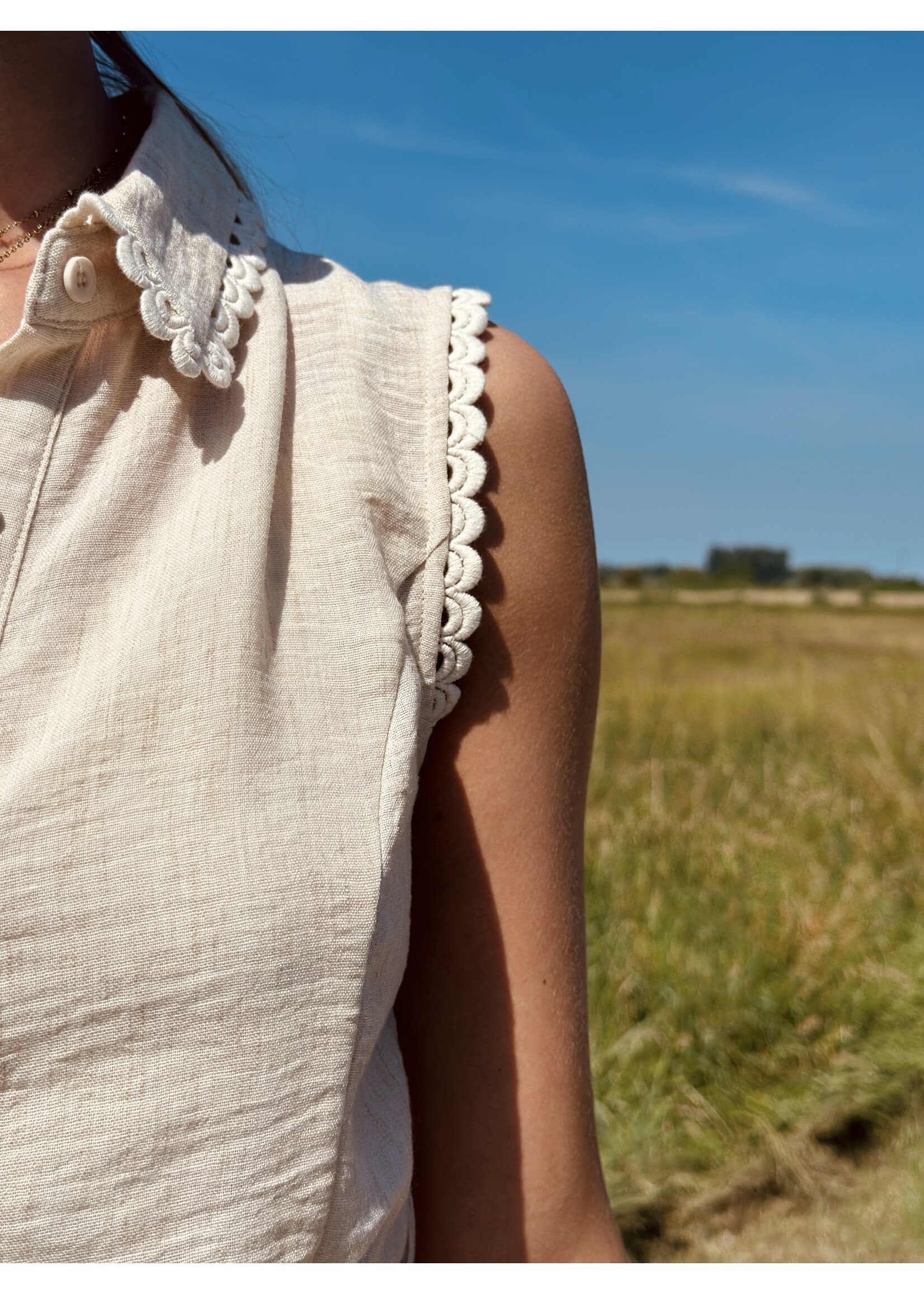 Jannemarije long dress beige
