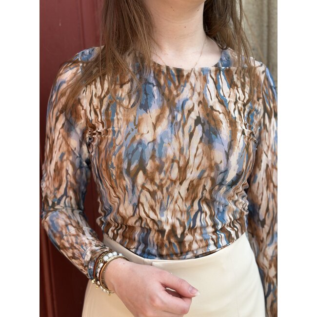 Lofty Manner Lofty Manner top Delila light blue print