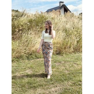 Lofty Manner Lofty Manner Rosanne long skirt light blue print