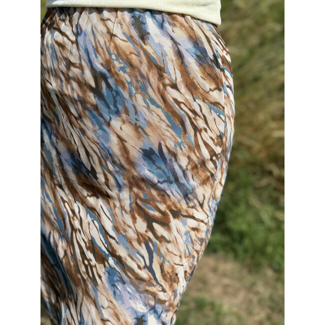 Lofty Manner Lofty Manner Rosanne long skirt light blue print
